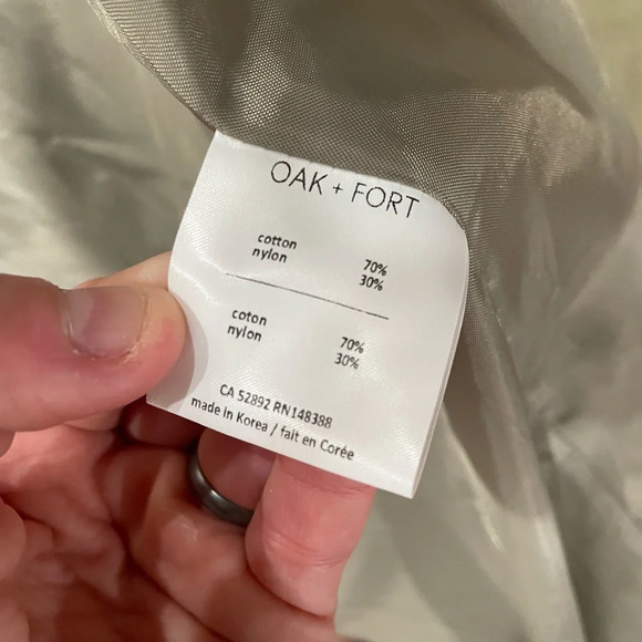 Oak + Fort oversized women's trench jacket, size large - Picture 13 of 13